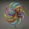 Metal Technicolor Wind Spinner Hanging Chimes Outdoor Decor Garden Patio Art